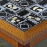 Danish Teak Coffee Table with Ceramic Tile Top, 1960s mid century modern