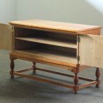 Vintage 1960s Low Sideboard / Crezenda Cabinet in Oak, Danish Baroque style
