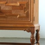 Vintage 1960s Low Sideboard / Crezenda Cabinet in Oak, Danish Baroque style
