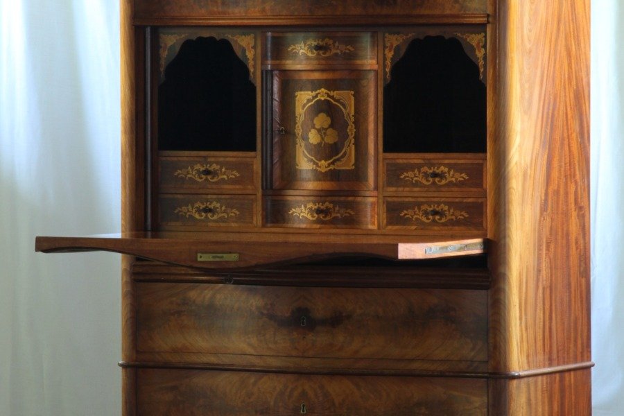 Vintage Danish Walnut 19th-century escritoire / Secretary, Victorian style