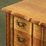 Small Brutalist Danish Oak Chest of Drawers or Bedside Table, Denmark, 1960s