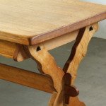 Vintage Small Solid Oak Writing Desk/kitchen Table, Denmark, 1960s