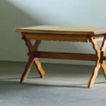 Vintage Small Solid Oak Writing Desk/kitchen Table, Denmark, 1960s