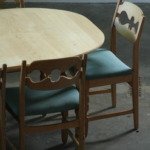 Vintage Scandinavian Solid Oak Extendable Dining Table with Two Leaves - 1960s