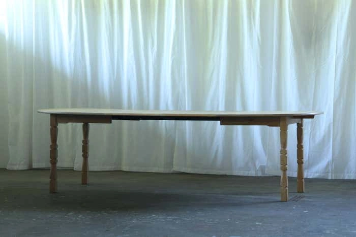 Vintage Scandinavian Solid Oak Extendable Dining Table with Two Leaves – 1960s
