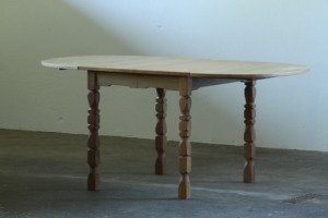 Danish Extendable Dining Table with leafs in Oak style of Henning Kjærnulf, 1960