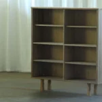 Vintage One-of-a-Kind 1960s Danish Oak Bookcase with Sculptural Legs