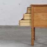Vintage 1960s Danish three-drawer Oak Side Table, Henning Kjærnulf style