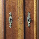 Vintage Antique Danish Solid mahogany Wood Cabinet, 1890s