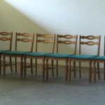 Vintage 1960s Danish Brutalist Solid Oak Dining Chair, Style of Henning Kjærnulf