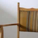 Vintage Danish Solid Oak Brutalist Armchair, Henning Kjærnulf style, 1960s