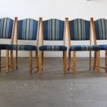 Set of 5 Vintage Mid-Century Modern Danish Oak Dining Chairs, Kjærnulf style
