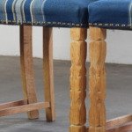 Set of 5 Vintage Mid-Century Modern Danish Oak Dining Chairs, Kjærnulf style