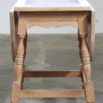 Vintage Danish 1960s Oak Drop-Leaf Coffee Table with Decorative Tile Inset