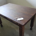 Vintage Danish Solid Oak Farmhouse Table, early 20th century