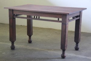 Vintage Danish Solid Oak Farmhouse Table, early 20th century