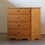 Vintage 1940s Yellow Hand Painted Dresser in Danish Pine