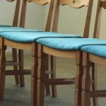Vintage 1960s Danish Brutalist Solid Oak Dining Chair, Style of Henning Kjærnulf