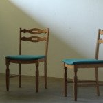 Vintage 1960s Danish Brutalist Solid Oak Dining Chair, Style of Henning Kjærnulf