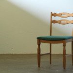 Vintage 1960s Danish Brutalist Solid Oak Dining Chair, Style of Henning Kjærnulf