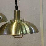 Danish Pair of Brass Color Hanging/Ceiling lamp tttributed to Company Frandsen 1