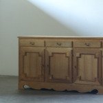Vintage Low Sideboard Cabinet, Denmark 1960s Mid-century Modern, Kjærnulf Style