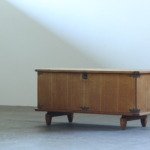 Danish Brutalist Oak Chest attributed Henning Kjærnulf, Denmark 1960s