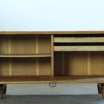 Danish Brutalist Oak Chest attributed Henning Kjærnulf, Denmark 1960s