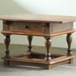 Baroque Antique Nordic Provincial Oak Table 1800s Rustic Farmhouse, Rich Patina