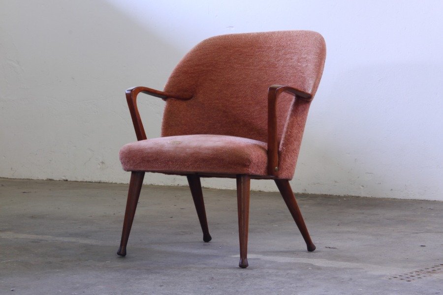 Vintage 50s Teak Organic Modernism Armchair - Scandinavian Design