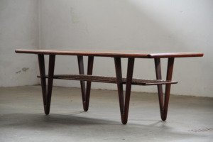 Vintage coffee table, Danish Design with V-Shaped Legs, Kurt Østervig 1950s