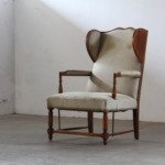 Vintage "Earflap" Dover Wingback Oak Armchair, Denmark, 1930s