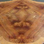 Vintage Figured Burr Walnut Pie Crust Coffee Table, 1920s