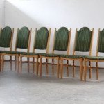 Vintage Danish Oak Dining Chairs, style of Henning Kjærnulf, 1960s, Set of 6
